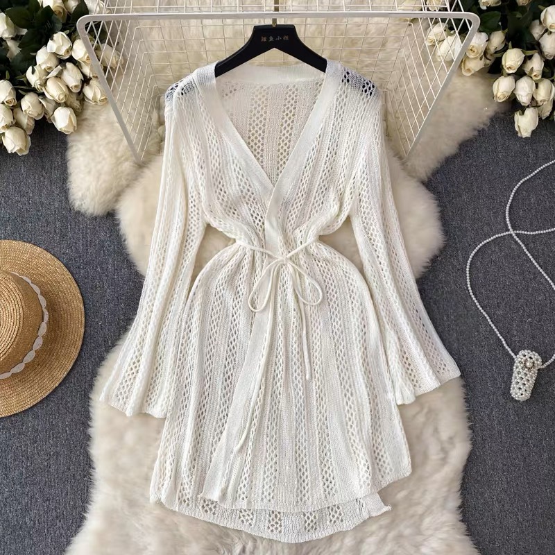 Always party crochet wrap dress KD118 images